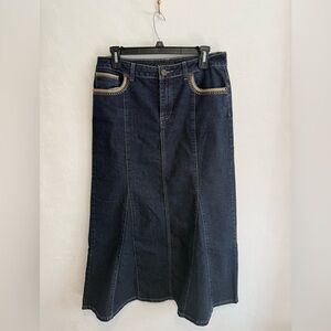 Baccini Dark Indigo Denim Skirt